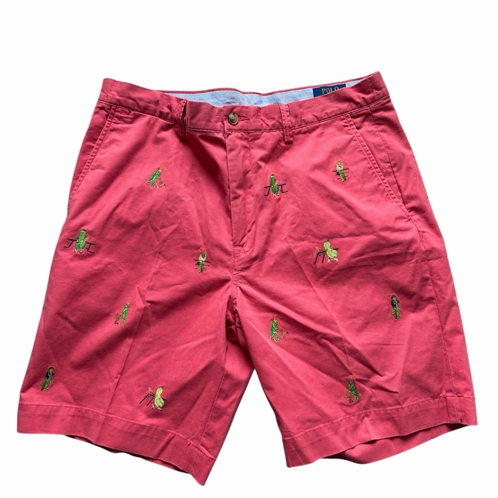 Polo‎ Ralph Lauren Classic Fit Pickleball and Cricket Embroidered Shorts Sz 35